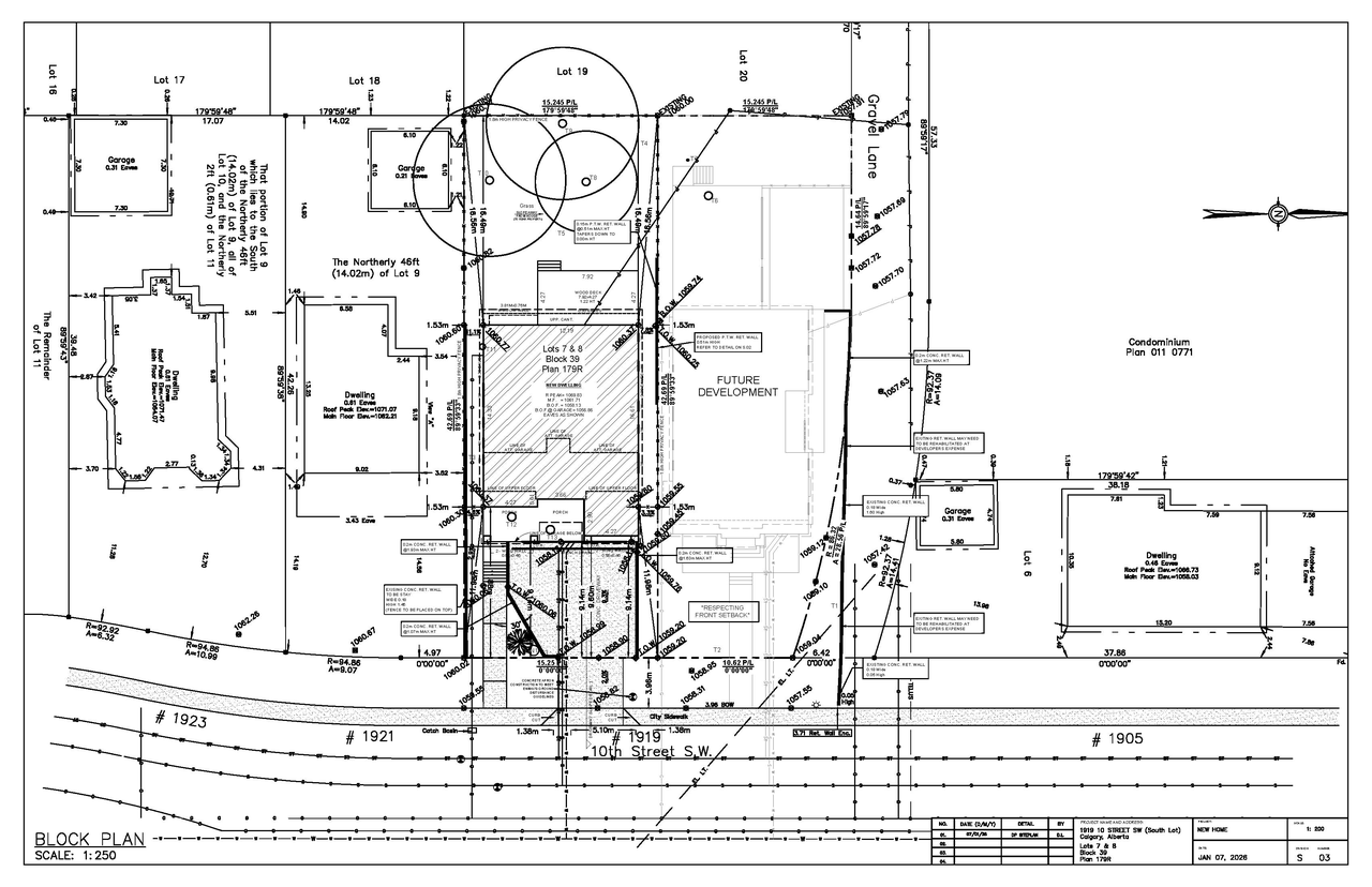Construction site plan for project from page 7 of the file 'DP2026-00374 DMAP Plans Amended (4MB) 2026-07-15'