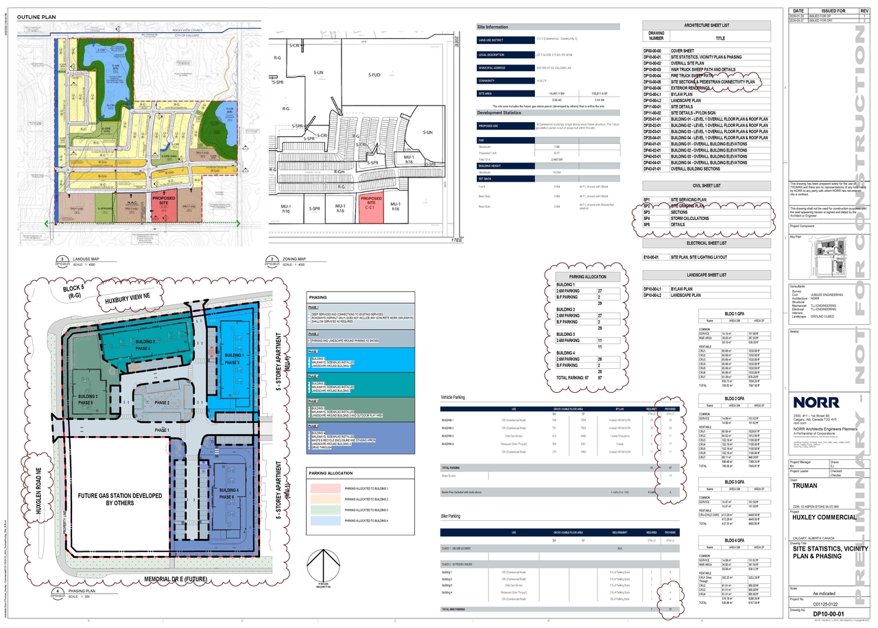 Construction site plan for project from page 2 of the file 'DP2026-00376 DMAP Plans (Amended) 2026-04-08 (8MB)'