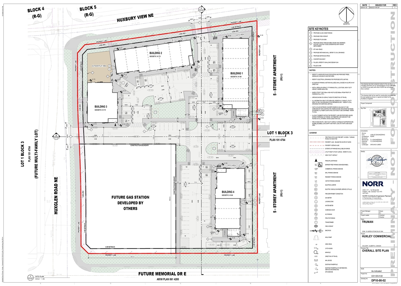 Construction site plan for project from page 3 of the file 'DP2026-00376 DMAP Plans (Submitted) 2026-01-22 (6MB)'