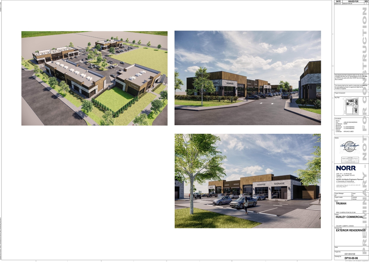 Rendering of building from page 4 of the file 'DP2026-00376 DMAP Plans (Submitted) 2026-01-22 (6MB)'