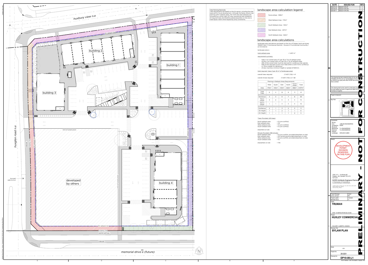 Construction site plan for project from page 12 of the file 'DP2026-00376 - DMAP DECISION RENDERED (11MB) 2026-07-21'