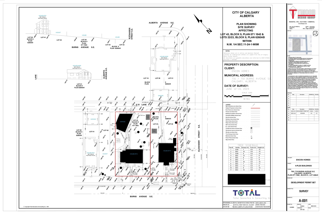 Construction site plan for project from page 3 of the file 'DP2026-00427 DMAP Plans Submitted (9MB) 2026-01-26'