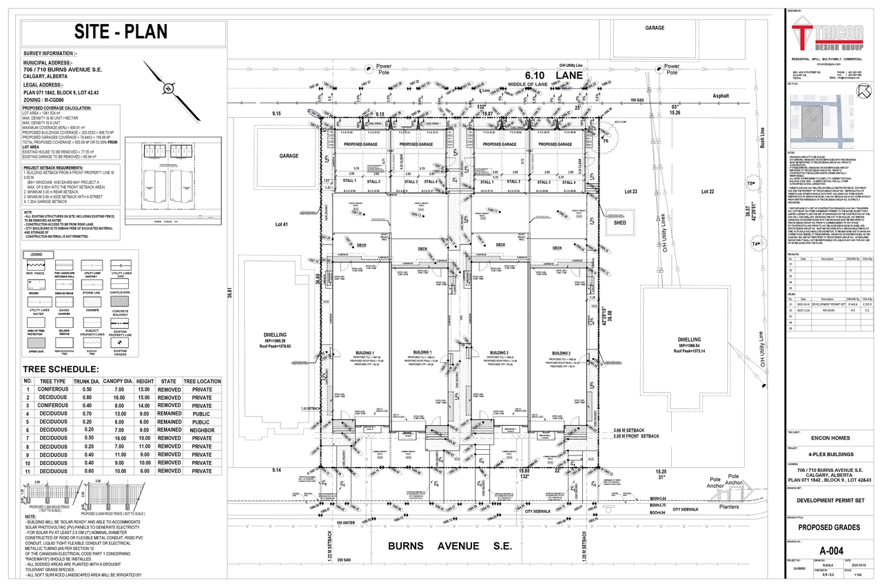 Construction site plan for project from page 6 of the file 'DP2026-00427 DMAP Plans Submitted (9MB) 2026-01-26'