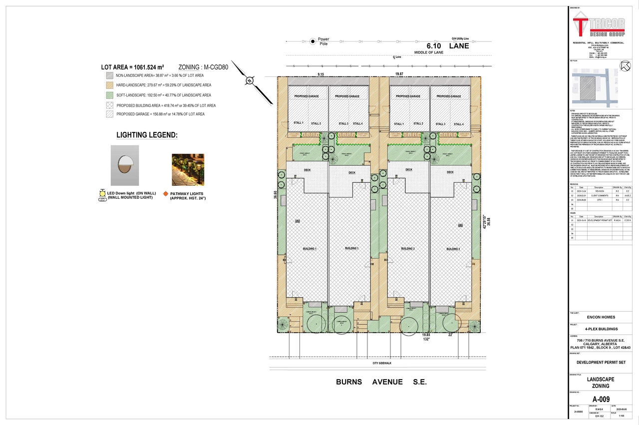 Construction site plan for project from page 13 of the file 'DP2026-00427 - DMAP PLANS - AMENDED - 2026-08-13 (11MB)'