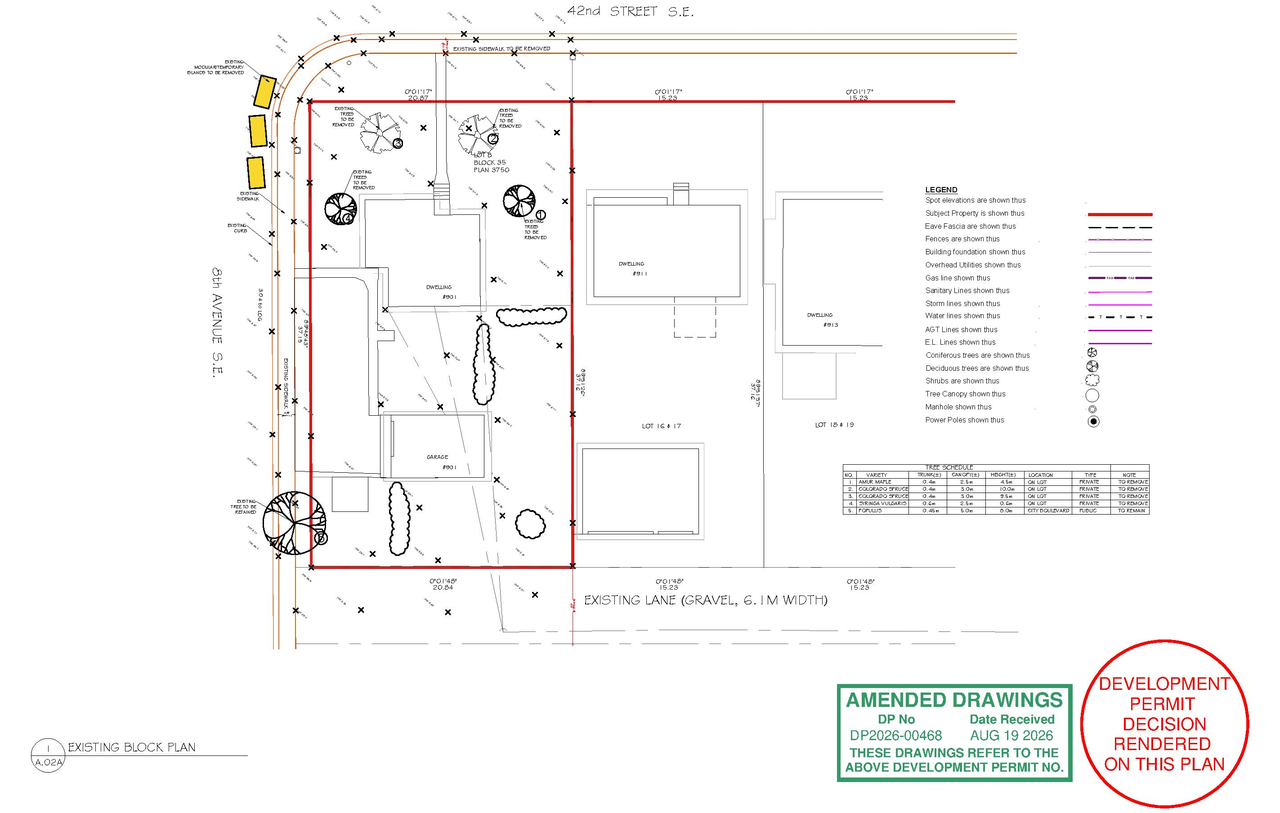 Construction site plan for project from page 2 of the file 'DP2026-00468 - DMAP PLANS - DECISION RENDERED - 2026-09-23 (7MB)'