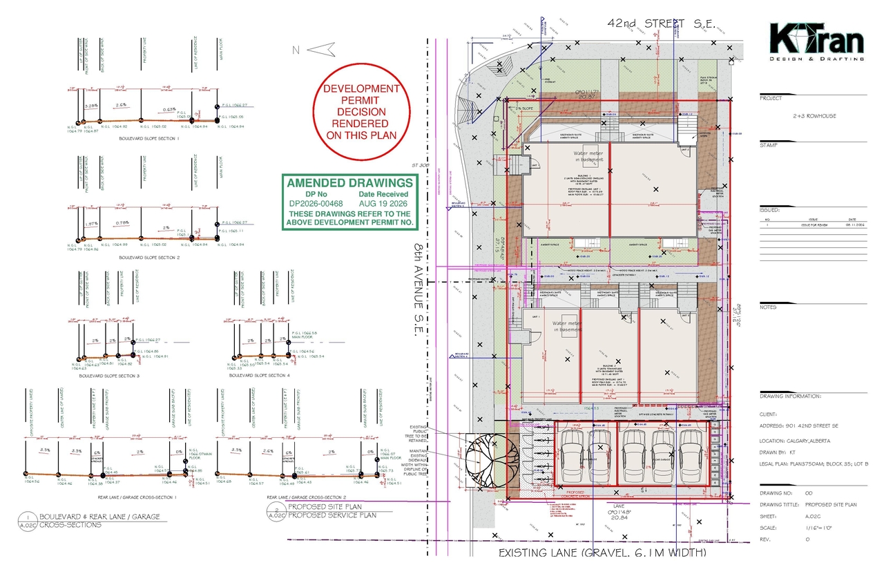 Construction site plan for project from page 4 of the file 'DP2026-00468 - DMAP PLANS - DECISION RENDERED - 2026-09-23 (7MB)'