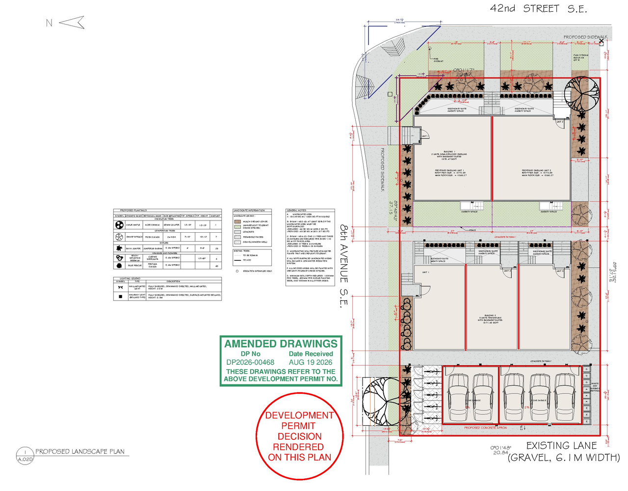 Construction site plan for project from page 5 of the file 'DP2026-00468 - DMAP PLANS - DECISION RENDERED - 2026-09-23 (7MB)'