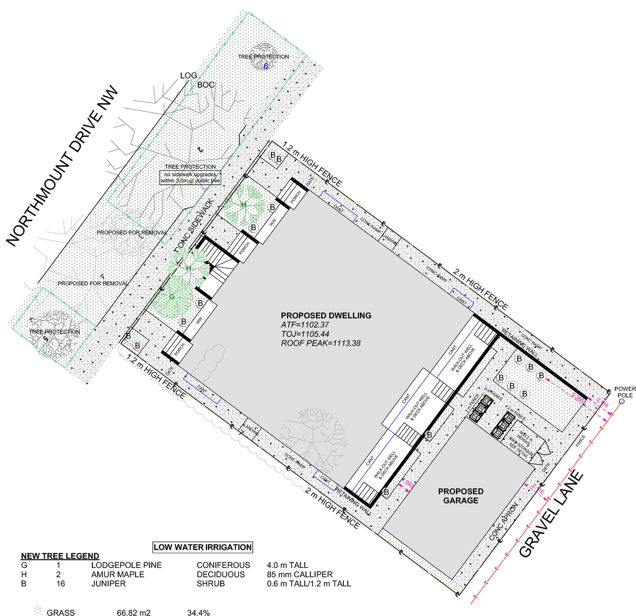 Construction site plan for project from page 3 of the file 'DP2026-00488 DMAP Plans Amended (3MB) 2026-09-08'