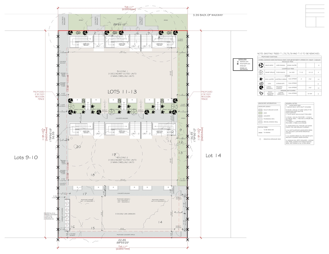 Construction site plan for project from page 3 of the file 'DP2026-00502 DMAP Plans (Submitted) 2026-01-29 (2MB)'