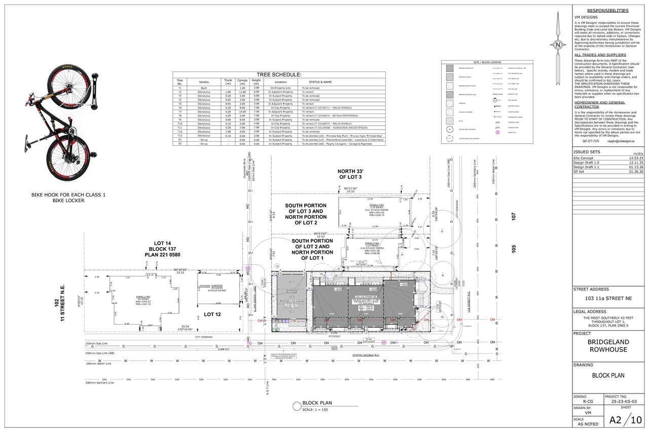 Construction site plan for project from page 2 of the file 'DP2026-00561 DMAP Plans (Submitted) 2026-02-02 (4MB)'