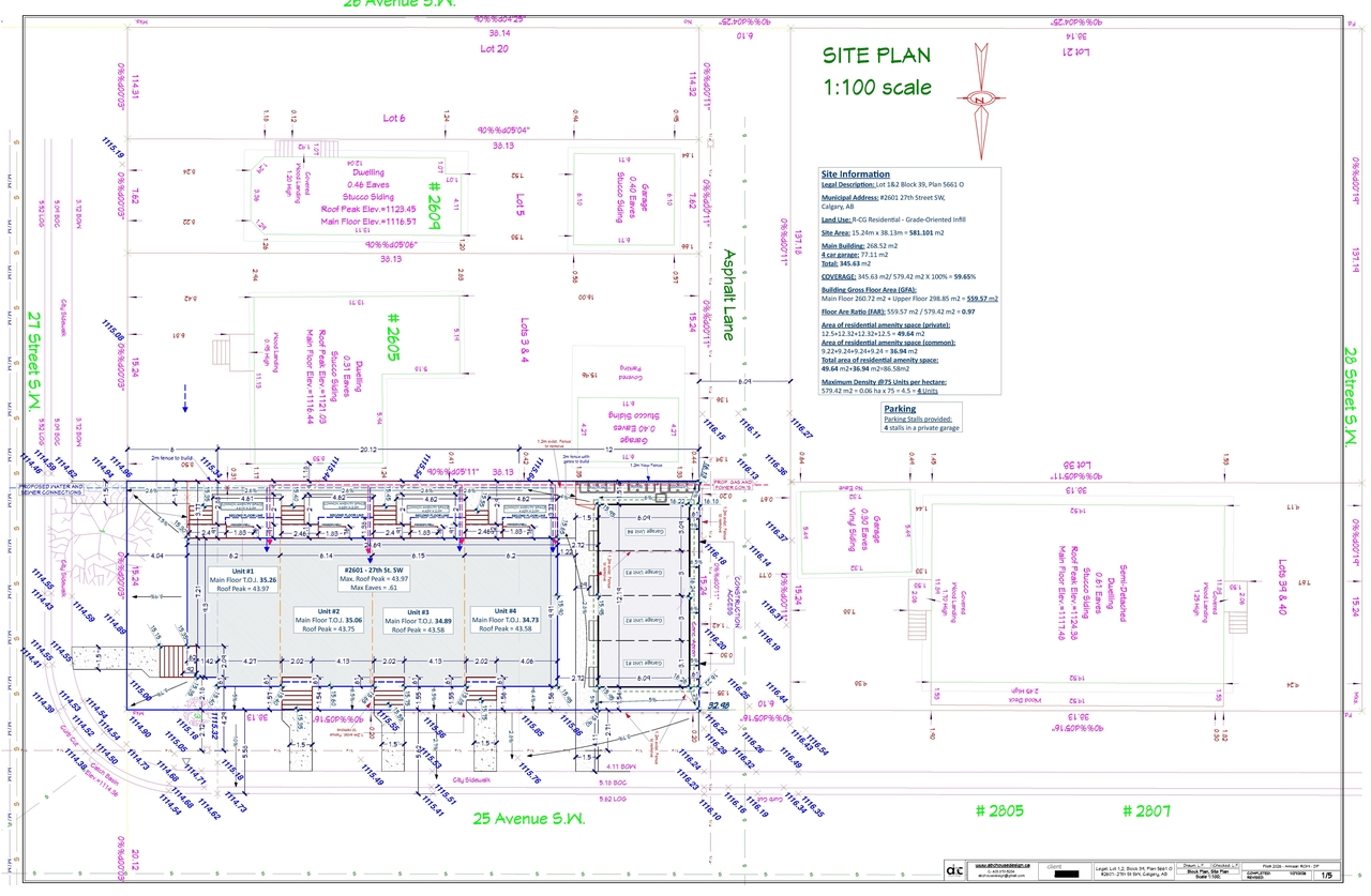 Construction site plan for project from page 1 of the file 'DP2026-00608 DMAP Plans (Submitted) 2026-02-03 (3MB)'