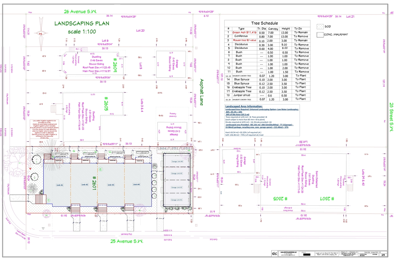 Construction site plan for project from page 2 of the file 'DP2026-00608 DMAP Plans (Submitted) 2026-02-03 (3MB)'