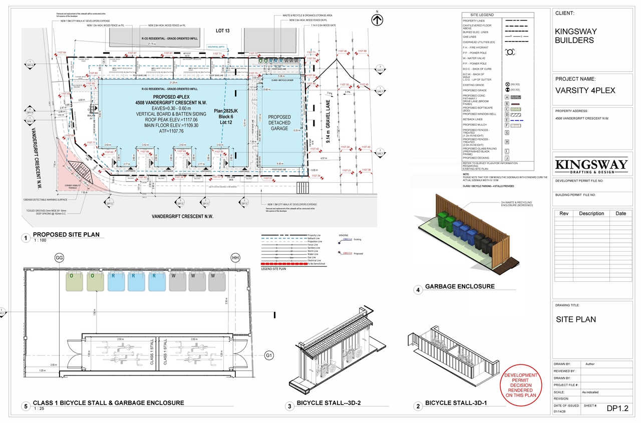 Construction site plan for project from page 7 of the file 'DP2026-00628 - DMAP DECISION RENDERED (11MB) 2026-07-10'