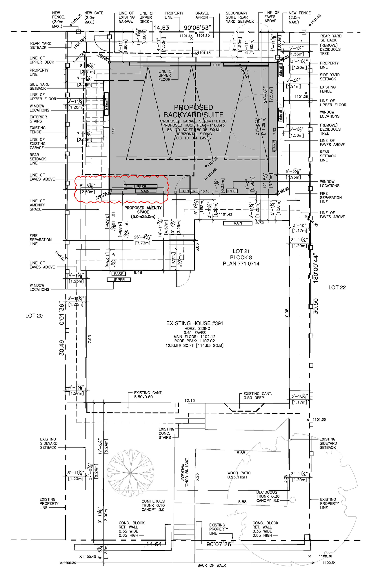 Construction site plan for project from page 1 of the file 'DP2026-00650 DMAP Plans (Submitted) 2026-02-05 (2MB)'