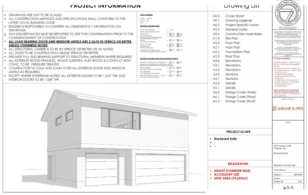 Image from page 1 of the file 'DP2026-00732 DMAP Plans (Submitted) 2026-02-11 (2MB)'