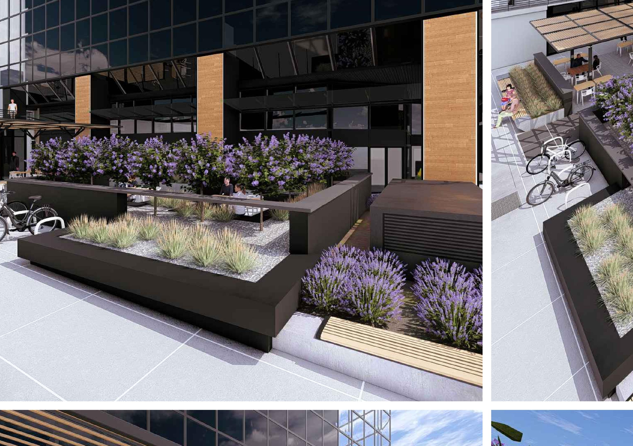 Rendering of building from page 8 of the file 'DP2026-00737 DMAP Plans Submitted (8MB) 2026-02-11'