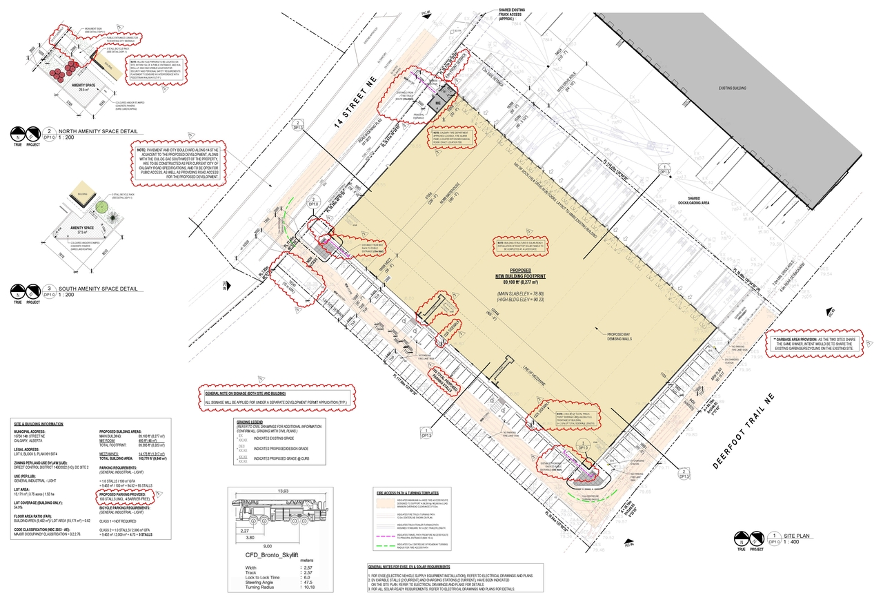 Construction site plan for project from page 2 of the file 'DP2026-00764 DMAP Plans (Decision Rendered) 2026-06-11 (3MB)'