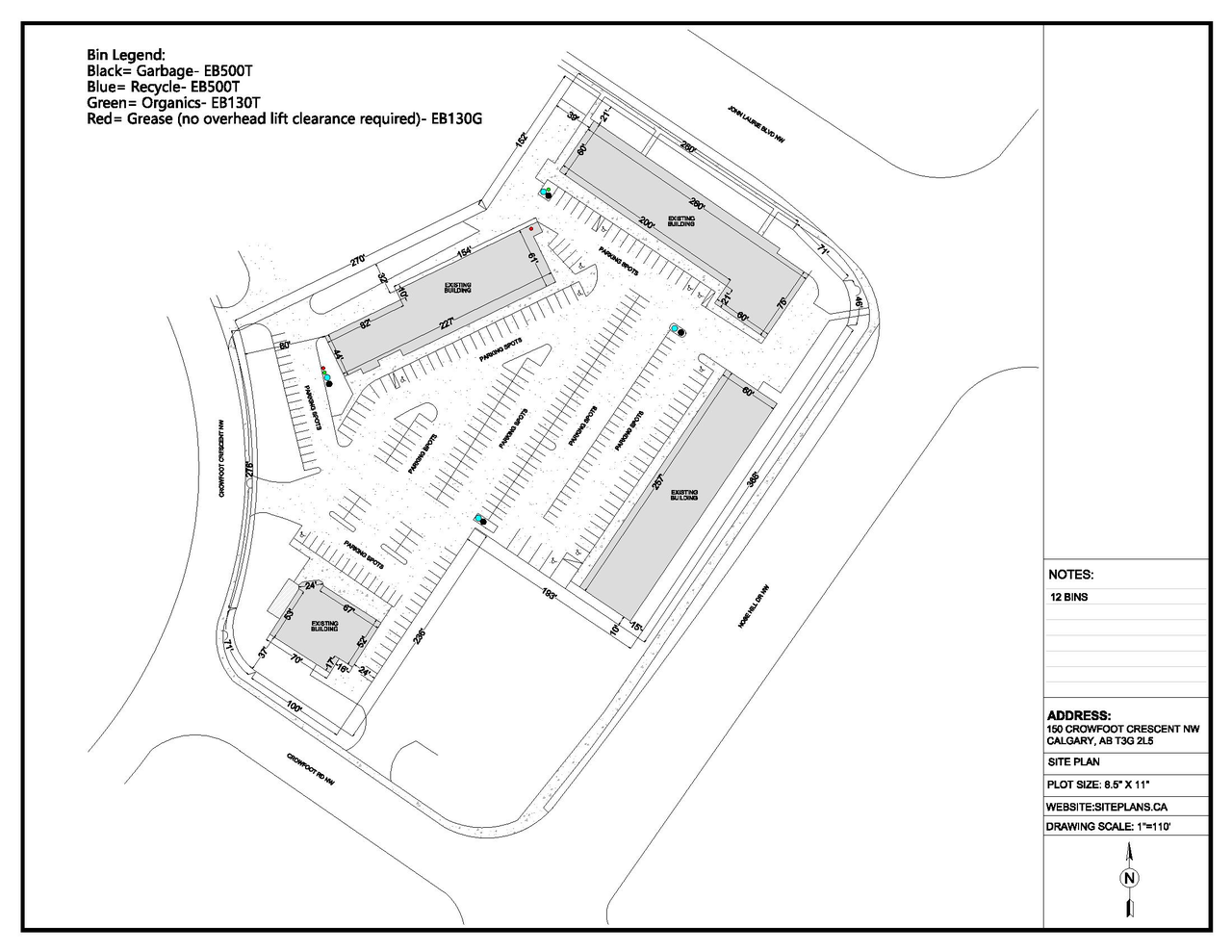 Construction site plan for project from page 1 of the file 'DP2026-00772 DMAP Plans Submitted (1MB) 2026-03-17'
