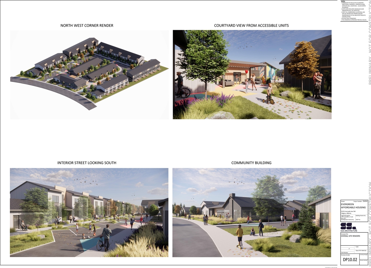 Rendering of building from page 3 of the file 'DP2026-00773 DMAP Plans (Submitted) 2026-02-12 (12MB)'