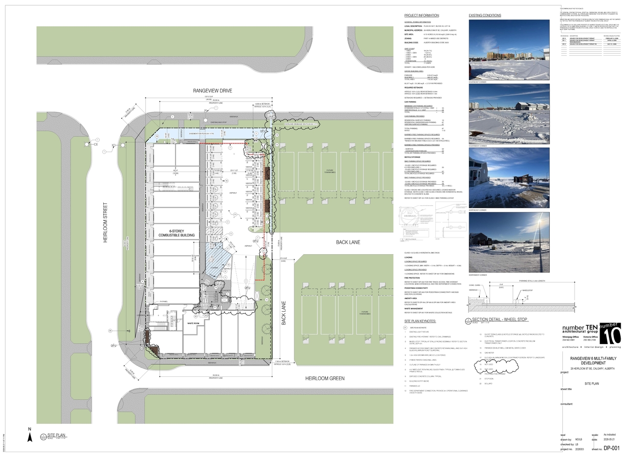 Construction site plan for project from page 3 of the file 'DP2026-00816 DMAP Plans (Amended) 2026-05-25 (5MB)'