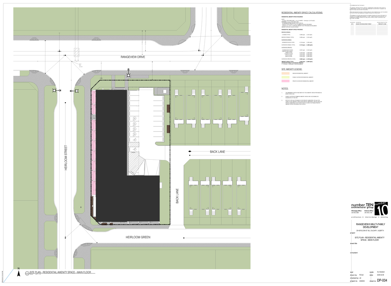 Construction site plan for project from page 11 of the file 'DP2026-00816 DMAP Plans Submitted (10MB) 2026-02-17'