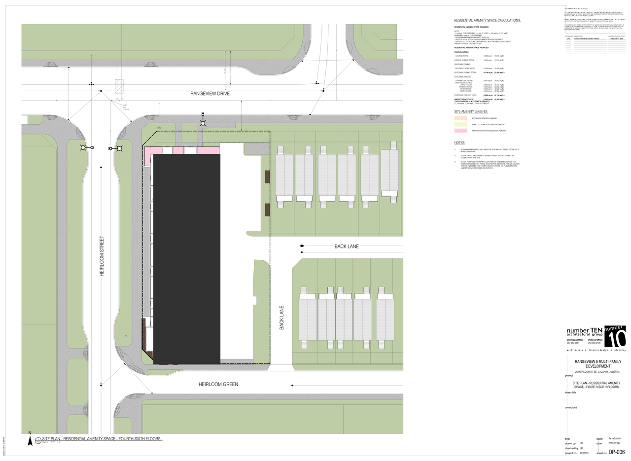 Construction site plan for project from page 13 of the file 'DP2026-00816 DMAP Plans Submitted (10MB) 2026-02-17'