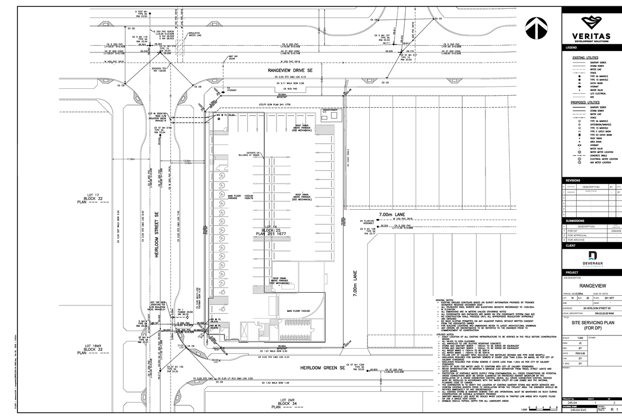 Construction site plan for project from page 2 of the file 'DP2026-00816 DMAP Plans Submitted (10MB) 2026-02-17'