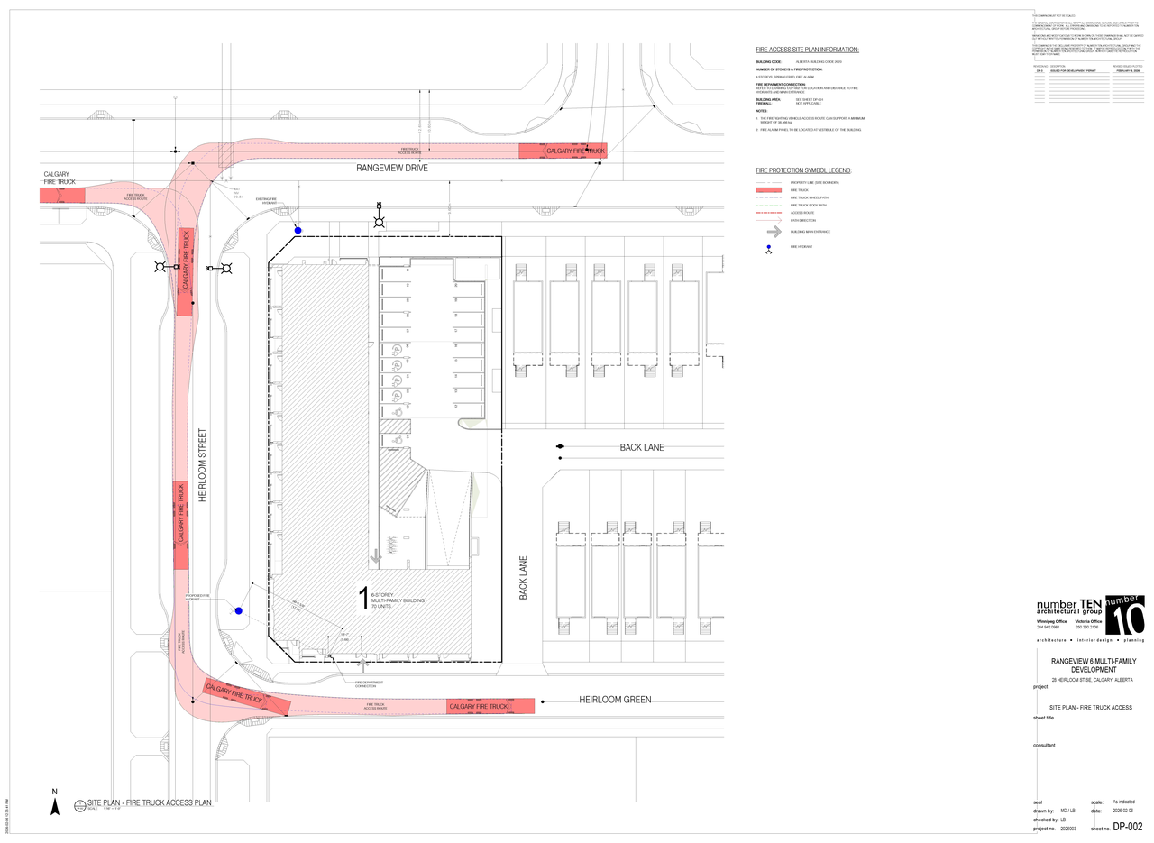 Construction site plan for project from page 9 of the file 'DP2026-00816 DMAP Plans Submitted (10MB) 2026-02-17'