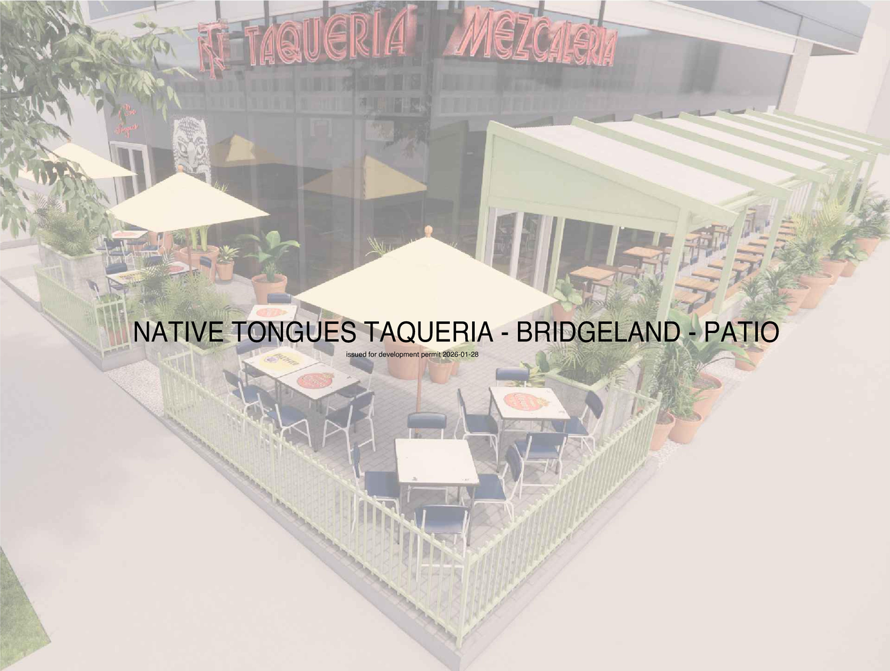Rendering of building from page 1 of the file 'DP2026-00848 DMAP Plans Submitted (4MB) 2026-02-18'