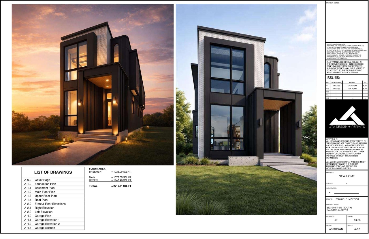 Rendering of building from page 1 of the file 'DP2026-00868 DMAP Plans Submitted (2MB) 2026-02-20'