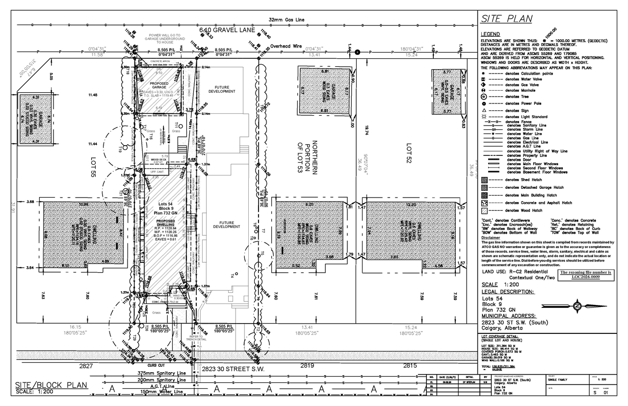 Construction site plan for project from page 7 of the file 'DP2026-00868 DMAP Plans Submitted (2MB) 2026-02-20'