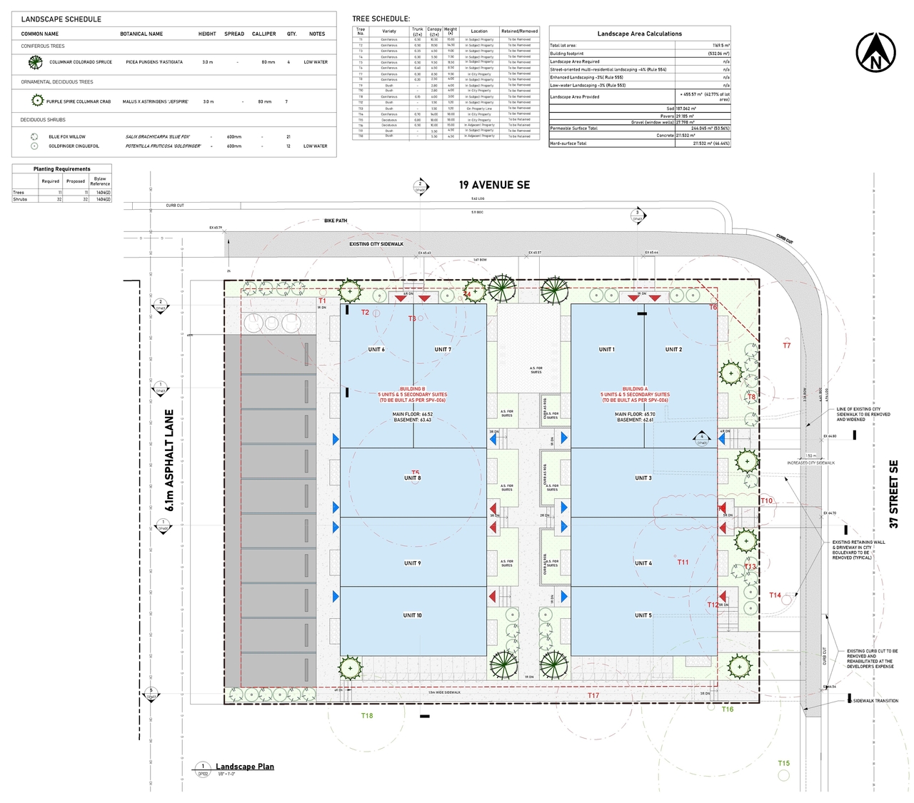 Construction site plan for project from page 3 of the file 'DP2026-00872 DMAP Plans Submitted (5MB) 2026-02-19'