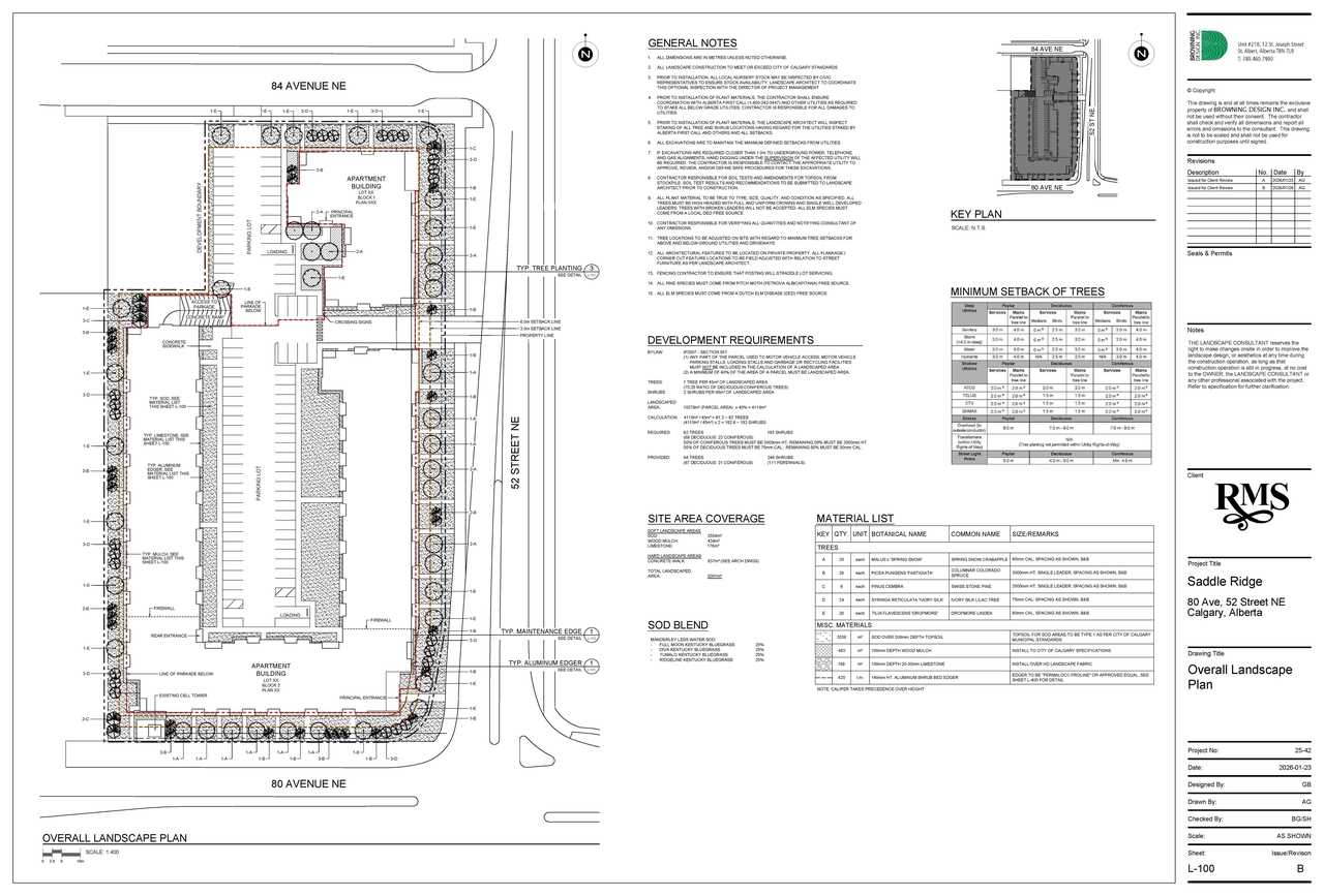 Construction site plan for project from page 10 of the file 'DP2026-00875 DMAP Plans Submitted 2026-05-03 6MB'