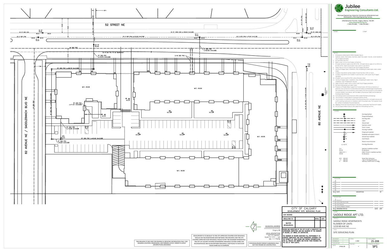 Construction site plan for project from page 8 of the file 'DP2026-00875 DMAP Plans Submitted 2026-05-03 6MB'