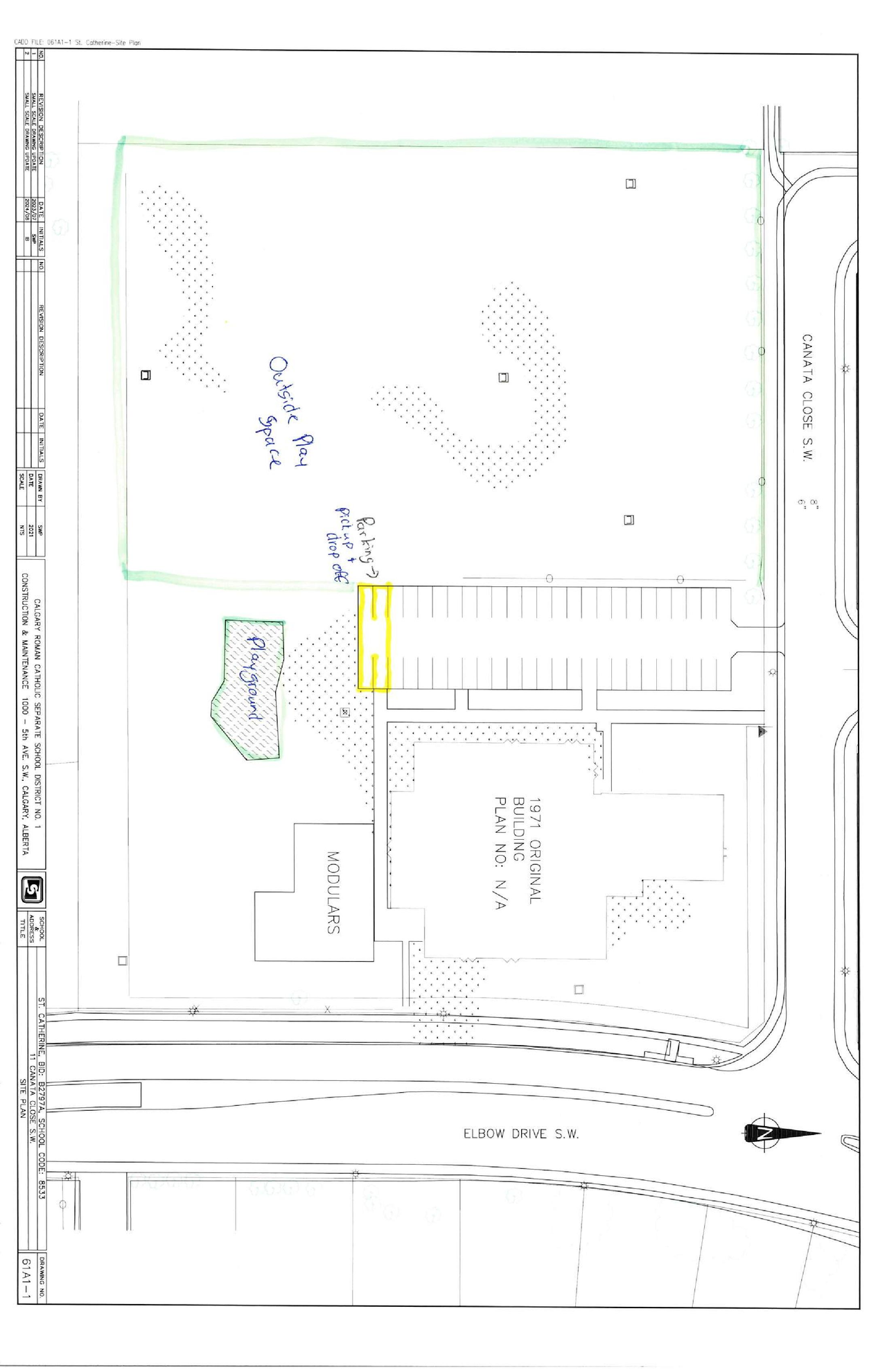 Construction site plan for project from page 1 of the file 'DP2026-00880 - DMAP PLANS - DECISION RENDERED 2026-03-31 (1MB)'