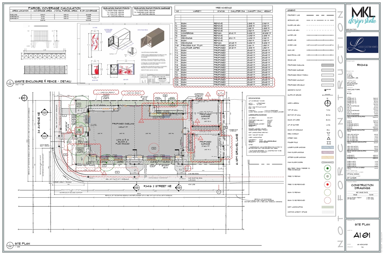 Construction site plan for project from page 3 of the file 'DP2026-00883 DMAP Plans Submitted (2MB) 2026-05-14'