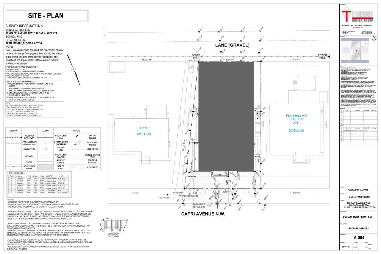Construction site plan for project from page 7 of the file 'DP2026-00898 DMAP Plans Submitted (5MB) 2026-02-18'