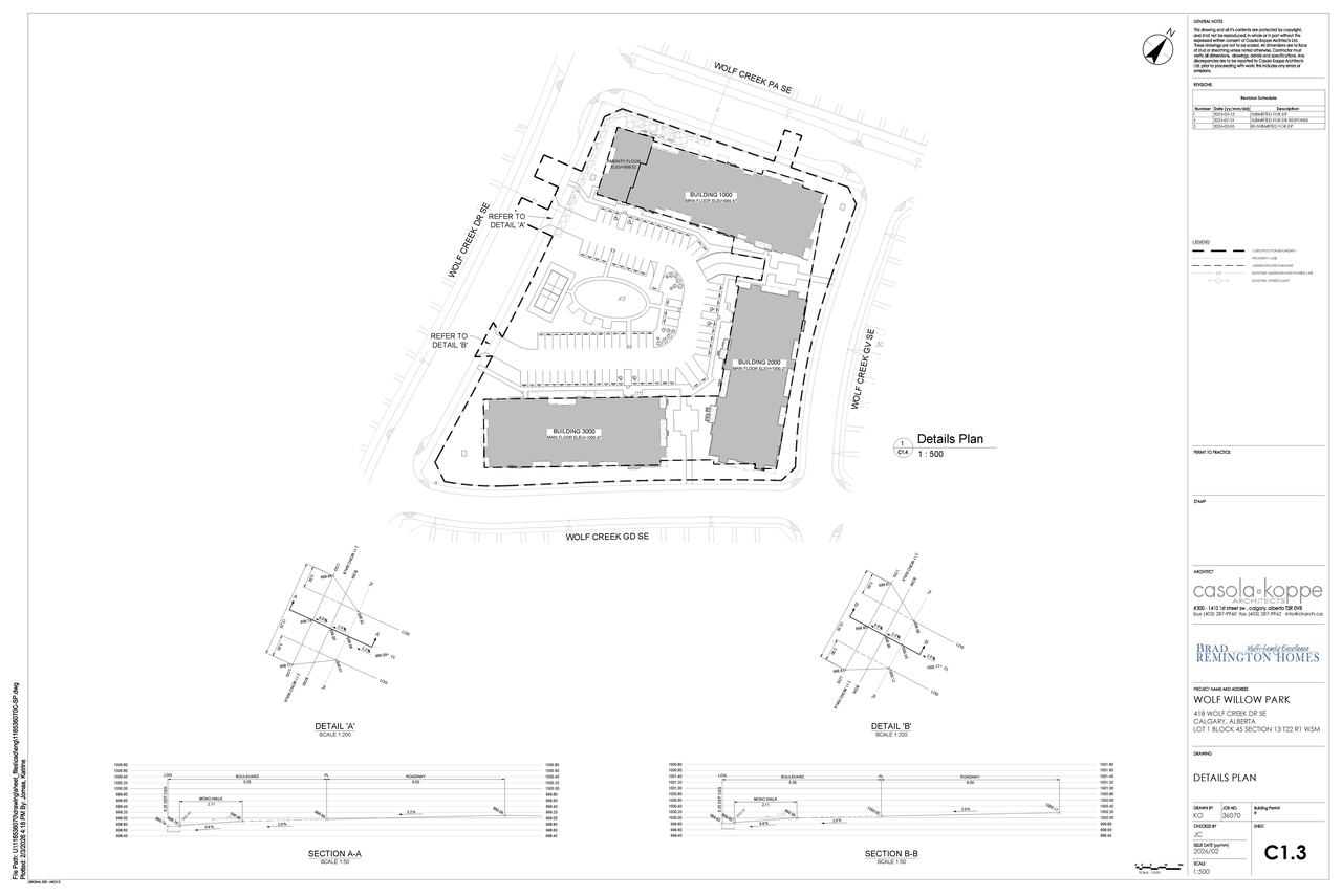 Construction site plan for project from page 16 of the file 'DP2026-00916-DMAP Plans Submitted 2026-03-03 13MB'