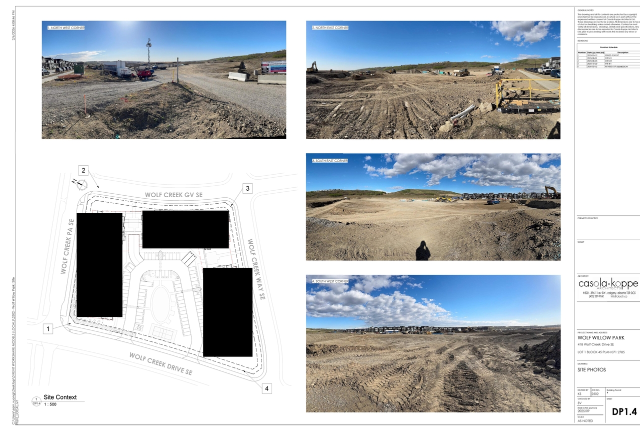 Construction site plan for project from page 6 of the file 'DP2026-00916-DMAP Plans Submitted 2026-03-03 13MB'
