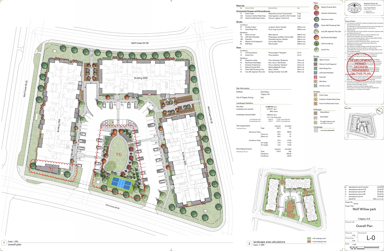 Construction site plan for project from page 8 of the file 'DP2026-00916 - DMAP PLANS - DECISION RENDERED - 2026-03-30 (9MB)'