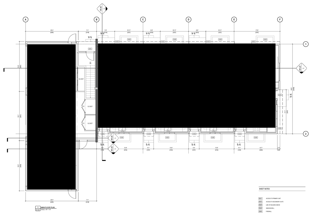 Floor plan for project from page 7 of the file 'DP2026-00938-DMAP Plans Submitted 2026-03-03 5MB'
