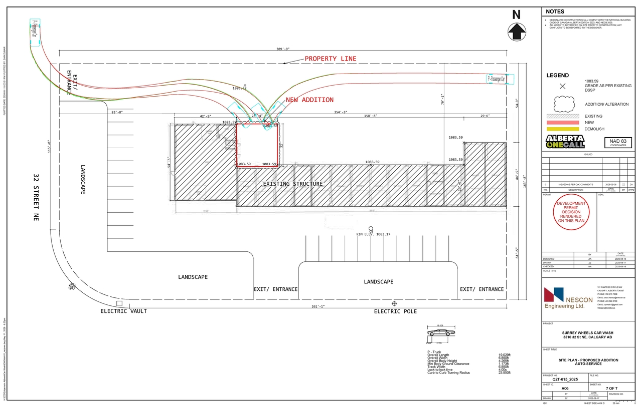 Construction site plan for project from page 6 of the file 'DP2026-00946 - DMAP Plans - DECISION RENDERED - 2026-06-05 (3MB)'