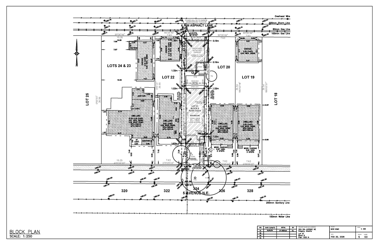 Construction site plan for project from page 3 of the file 'DP2026-00972-DMAP Plans Submitted 2026-03-03 3MB'