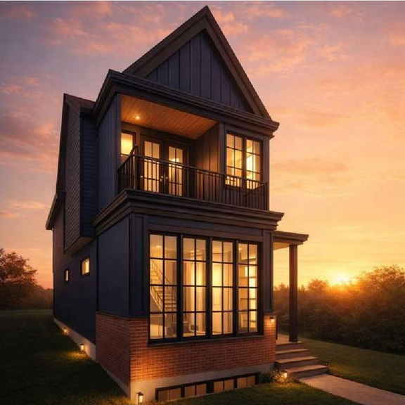 Rendering of building from page 1 of the file 'DP2026-00972 DMAP Plans (Amended) 2026-05-04 (3MB)'