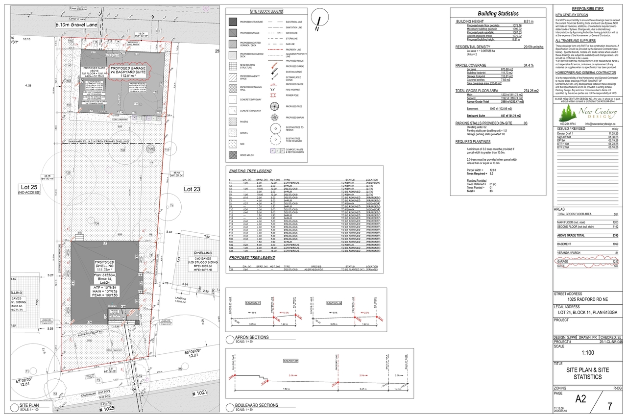 Construction site plan for project from page 2 of the file 'DP2026-00973 DMAP Plans Amended (15MB) 2026-06-10'