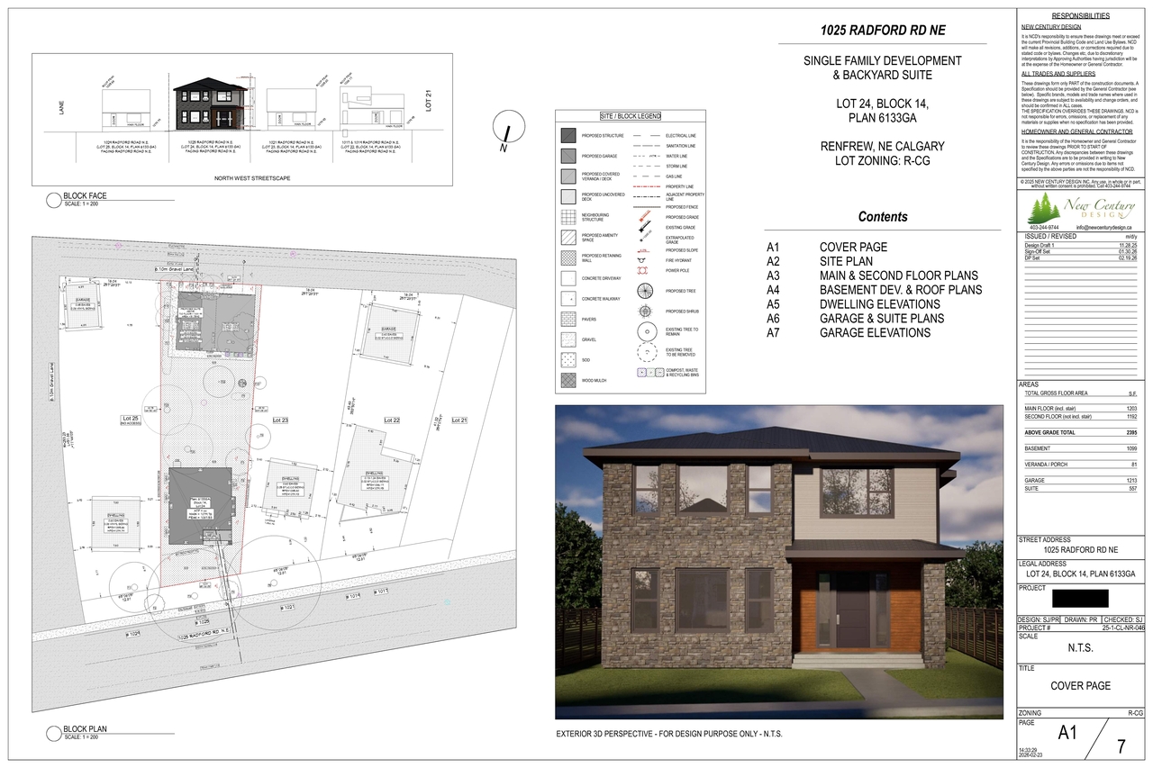 Construction site plan for project from page 1 of the file 'DP2026-00973-DMAP Plans Submitted 2026-03-03 5MB'