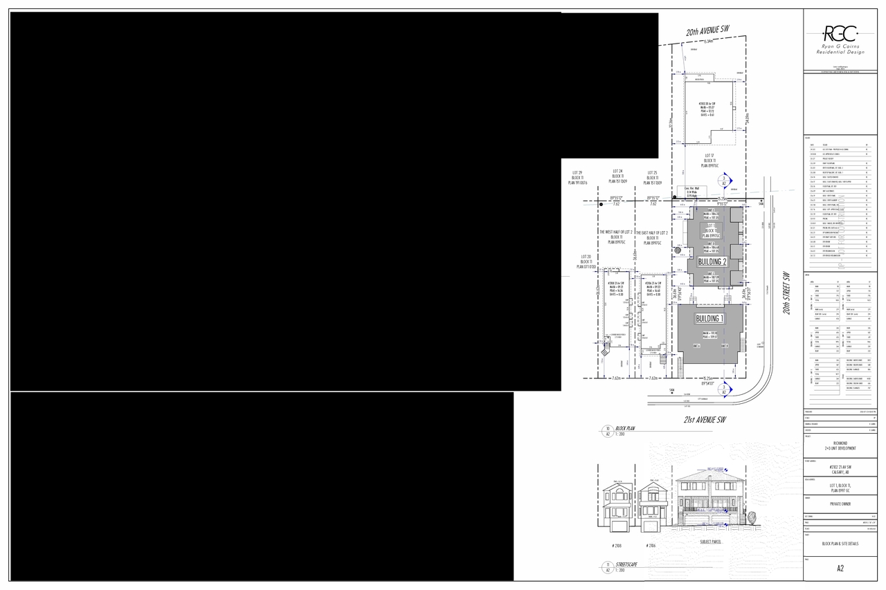 Construction site plan for project from page 2 of the file 'DP2026-00983 - DMAP Plans (amended) 2026-07-29 (3MB)'