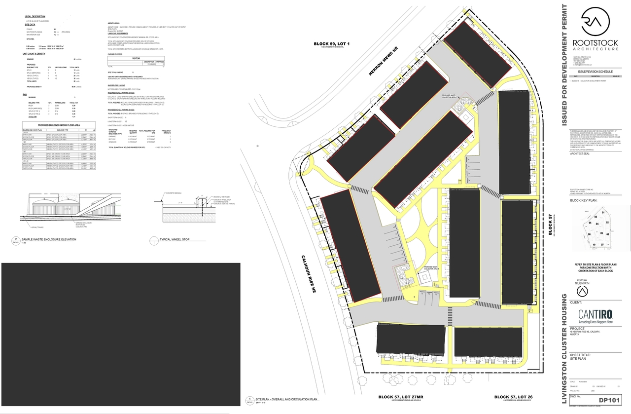 Construction site plan for project from page 2 of the file 'DP2026-00986 DMAP Plans Submitted (11MB) 2026-02-23'