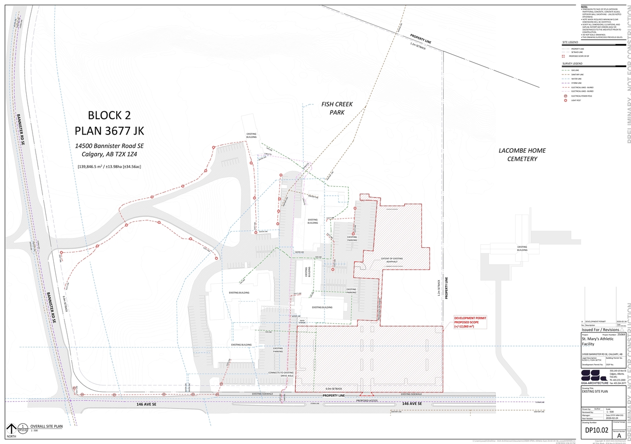 Construction site plan for project from page 3 of the file 'DP2026-01030 DMAP Plans Submitted (8MB) 2026-03-23'