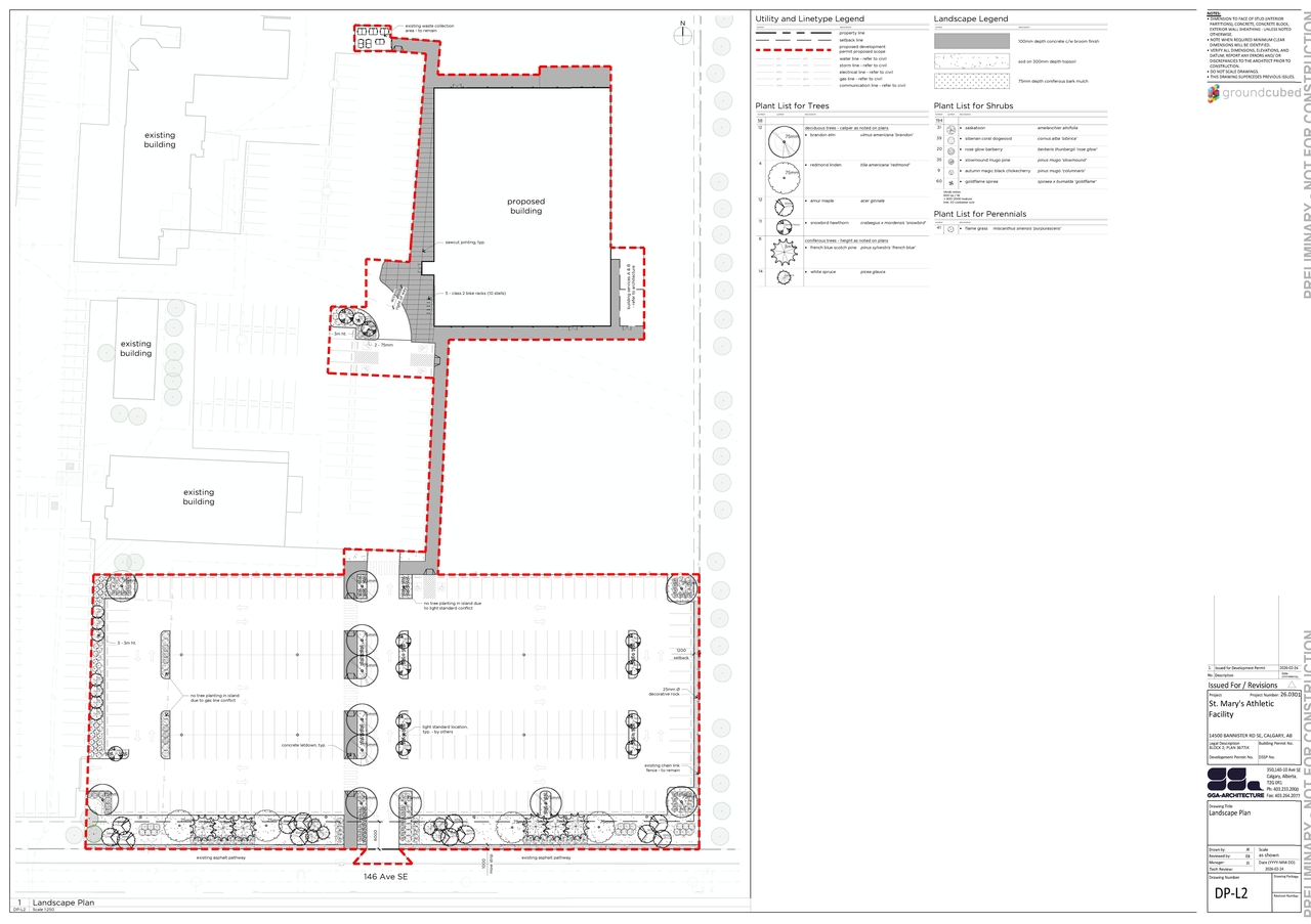 Construction site plan for project from page 7 of the file 'DP2026-01030 DMAP Plans Submitted (8MB) 2026-03-23'